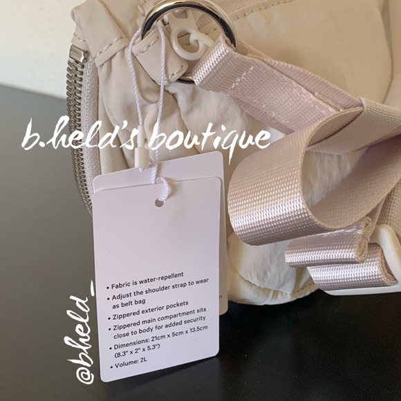 lululemon All Night Festival Bag *Zip Top *Micro in White Opal New NWT - Picture 4 of 16